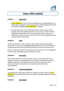 Clean office beleid -