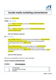Sociale media marketing overeenkomst
